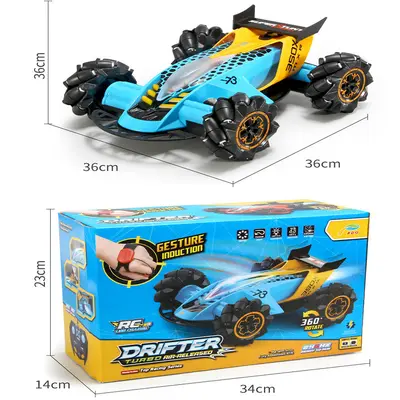 Remote control stunt car, gesture sensing, LED