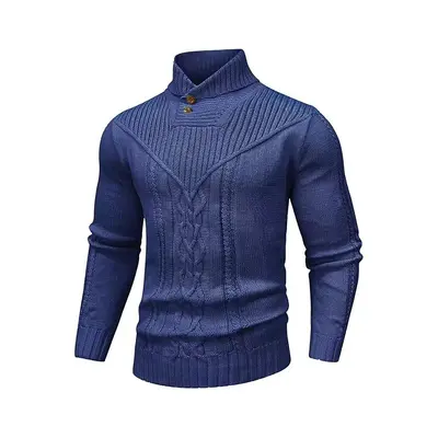 Herren klassischer Strickpullover mit Stehkragen, Frühling und Herbst - 7