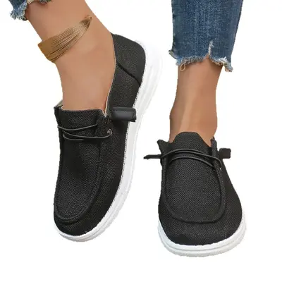 Büyük Beden Düz Taban Slip-On Alçak Konç Kadın Loafer Günlük Tek Ayakkabı