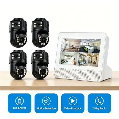 POE video kaydedici seti 4K, CCTV gözetim sistemi, tak-çalıştır