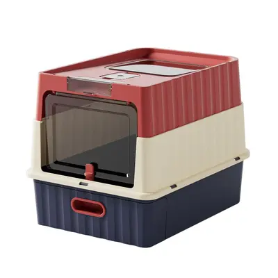 Extra Large Fully Enclosed Cat Litter Box with Anti-Splash and Deodorizing Design