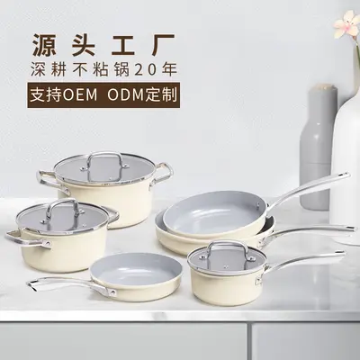 Ceramic Non-Stick Cookware Set, PFAS-Free, Die-Cast Aluminium