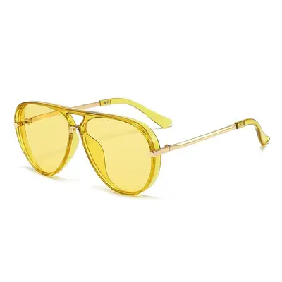 Retro Double-Bridge Large Frame Toad Sunglasses for Cycling - 6