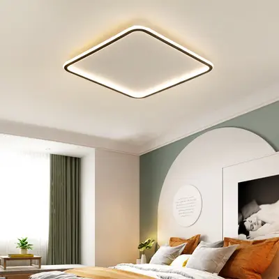 Minimalist Yuvarlak Yatak Odası Tavan Lambası, Modern Ultra İnce LED
