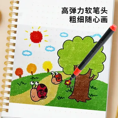 Soft-Tip Acrylic Marker Set, Opaque Painting Pens for Primary School Students