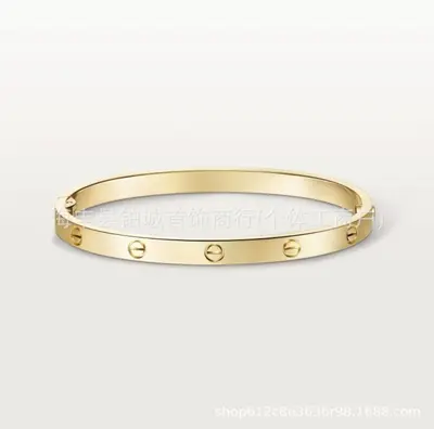 V-Gold hochwertige klassische LOVE-Armband CNC-Feinbearbeitung schmales/mittleres/breites Modell mit Diamantbesatz Paararmband dicke Galvanisierung extra langlebig - 10