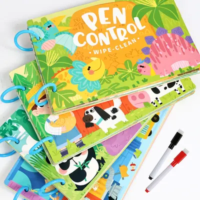 Reusable Cartoon Quiet Sticker Book with Craft Material Kit - 2