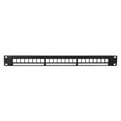 24 and 48 Port Unshielded 19-Inch 1U-2U Network Overhead Patch Panel Empty Rack Module - 7