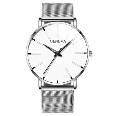 Quartz men's watch, alloy mesh band, business style - 11