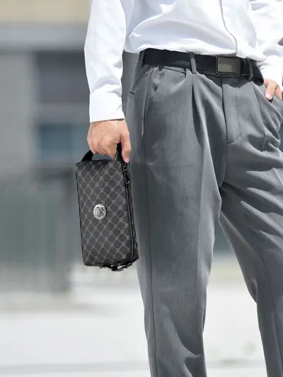 Men's Handbag, Soft Leather, Large Capacity, Business Casual - 4