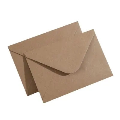 Retro Kraft Paper Envelopes, White, Multiple Sizes, for Cards and Letters