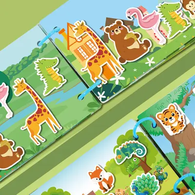 Quiet Activity Book for Children - Tear and Stick