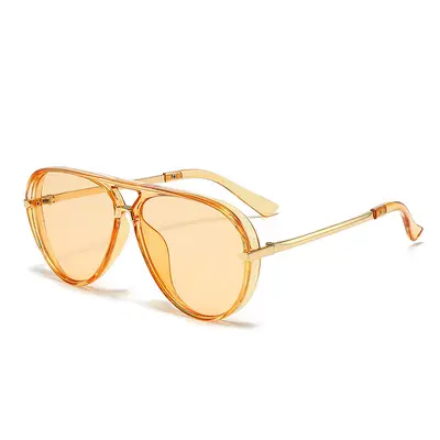 Retro Double-Bridge Large Frame Toad Sunglasses for Cycling - 8