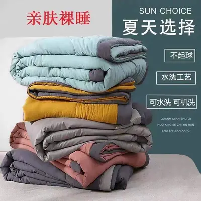 Gewaschene Baumwoll-Sommerdecke Klimaanlage Decke maschinenwaschbar Student Einzelbett, Doppelbett Sommer dünne Decke Kinderdecke Geschenk Großhandel - 3