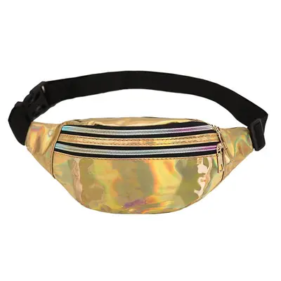 Women's Running Waist Bag with Laser Pattern and Reflective Details - 12