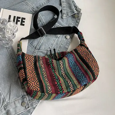 Ethnic Style Large Crossbody Dumpling Bag, 2024 New Season - 10