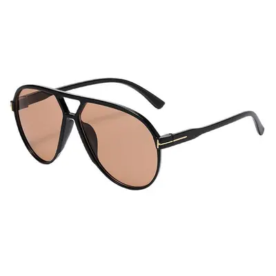 Pilotenbrille mit Buchstaben-T, ovaler Rahmen, Herren - 6
