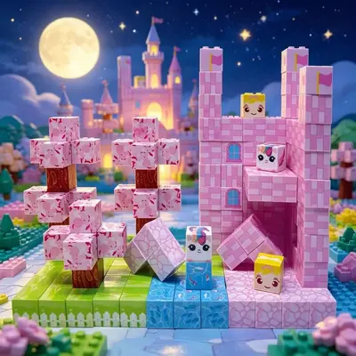 Manyetik Yapı Blokları Puzzle Çocuk Eğitici Oyuncak - 4