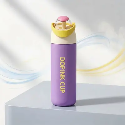 Large Capacity Children's Insulated Cup with Straw - 10