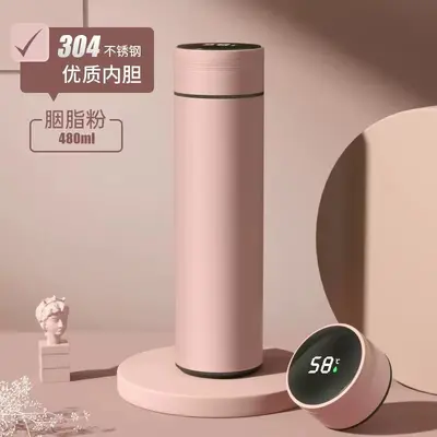 ✅不锈钢保温杯304智能测温温度显示杯 商务广告礼品杯子刻字印LO - 9