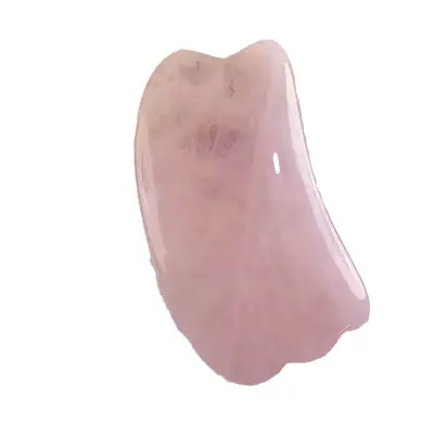 Amazon grenzüberschreitend meistverkaufte wertvolle Stein-Kratztabletten natürlicher rosa Kristall Herzform Horn Beruhigung und Beauty-Massage aktiviert