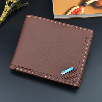 Men's Wallet, Short, Slim, Multi-Card Slots, Horizontal, Soft Leather - 9