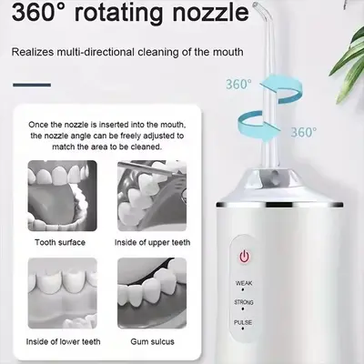 Portable electric oral irrigator, tartar remover