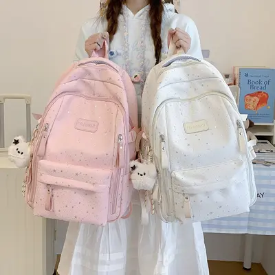 Starry Sky Women's Backpack, Large Capacity Lightweight School Bag - 4
