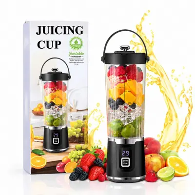 Rechargeable Portable Juicer, Ice-Crushing, 10-Blade Travel Cup - 8
