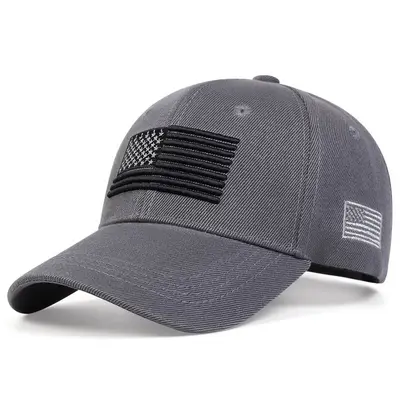 Cross-border foreign trade new solid color baseball cap outdoor sun protection sunhat American flag duck cap sports baseball cap - 11