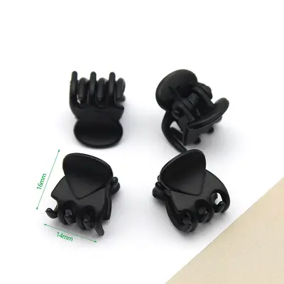 1.5 cm büyük yuvarlak başlı mini saç tokası, mat siyah kakül tokası, yan saç aksesuarı, prenses saç süsü. - 4