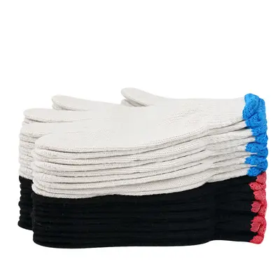 Class A White Cotton Work Gloves, Thickened and Wear-Resistant