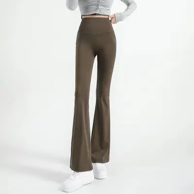 Seamless Micro Flare Yoga Pants, High Waist, Tummy Control - 8