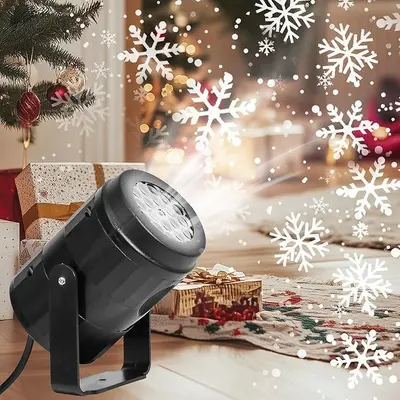 Snowflake Projection Night Light, USB, 16 Patterns, LED