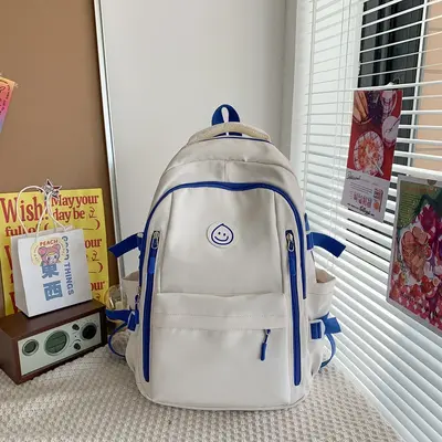 Grenzüberschreitender Rucksack koreanischer Stil Instagram-Stil vielseitiger Universitäts-Schülertasche Damen japanischer Stil Nylon-Mittelschüler-Rucksack großer Kapazität - 8