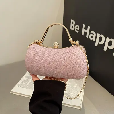 Chain Handbag for Women, Rhinestone Evening Bag and Crossbody Bag - 2