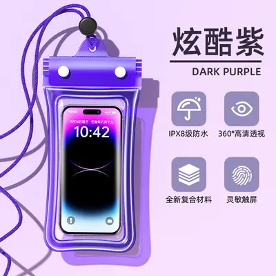 Waterproof phone bag with touchscreen, 3-layer zipper, for swimming - 10