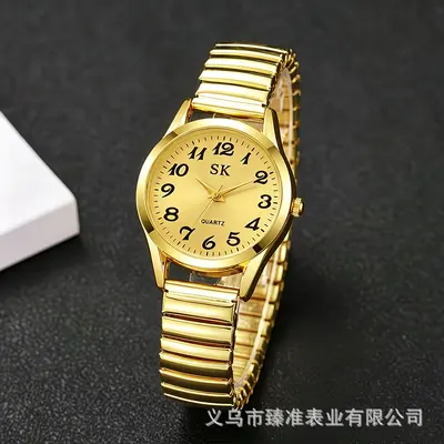 SK Quarz-Armbanduhr digitale Anzeige Edelstahl wasserdicht - 9