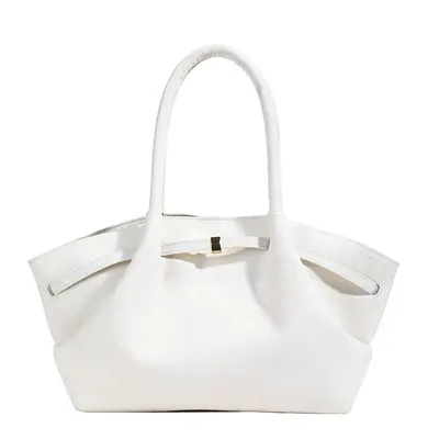 Women's Tote Handbag, Large Capacity, Suede-Look Pleated Underarm Bag - 7