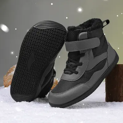 Kinder-Winter-Baumwollstiefel, wasserdicht, rutschfest, Samtfutter - 13