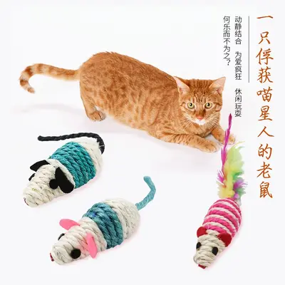 Sisal Rope Cat Toy Ball, Scratching and Teasing - 9