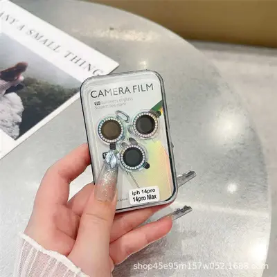 Apple 15 Pro Max lens filmi 16/15 Plus nokta elmas kartal gözü 16 Pro cam kamera koruma halkası için uygun