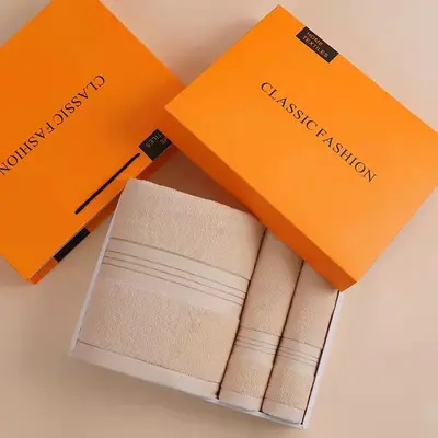 Baumwoll-Handtuch-Set dreiteilig Geschenkbox - 2