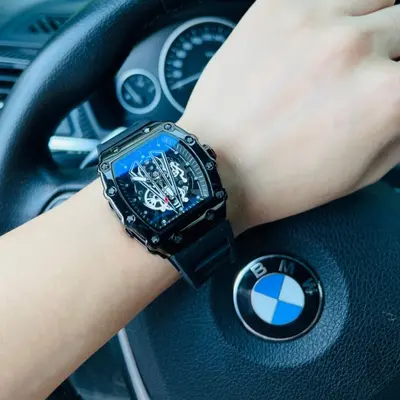 ZIDO quartz watch men's, sports style, barrel-shaped design