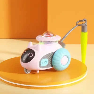 Automatic Mouse Car Cat Toy with Self-Play Cat Teaser Wand - 11