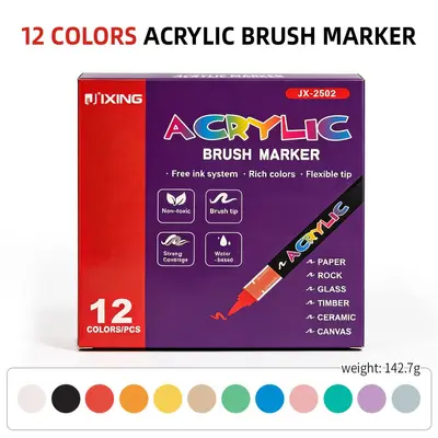 Acryl-Marker mit weicher Spitze und deckenden Farben für Kinder und Kunststudenten - 13