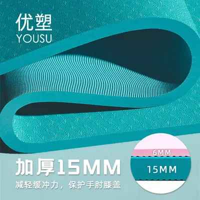 Long TPE Yoga Mat, Thickened, 1 Meter Width - 2