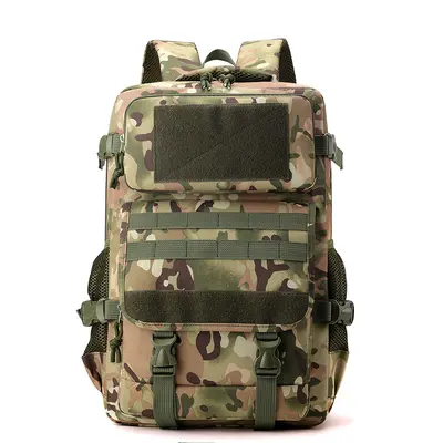 Tactical Backpack, Large Capacity, Camouflage Pattern, Multifunctional Outdoor Travel Bag - 8