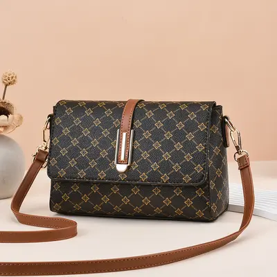 Middle-Aged Mom Crossbody Bag, Korean Style Simple Shoulder Bag - 10