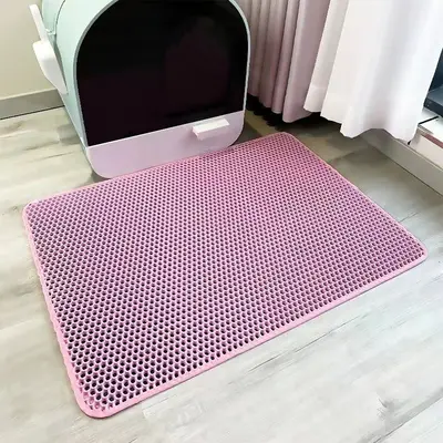 EVA çift katmanlı kedi kumu paspası, ekstra büyük kalınlaştırılmış evcil hayvan paspası, sızdırmaz kedi kumu paspası, kedi malzemeleri toptan satış - 12